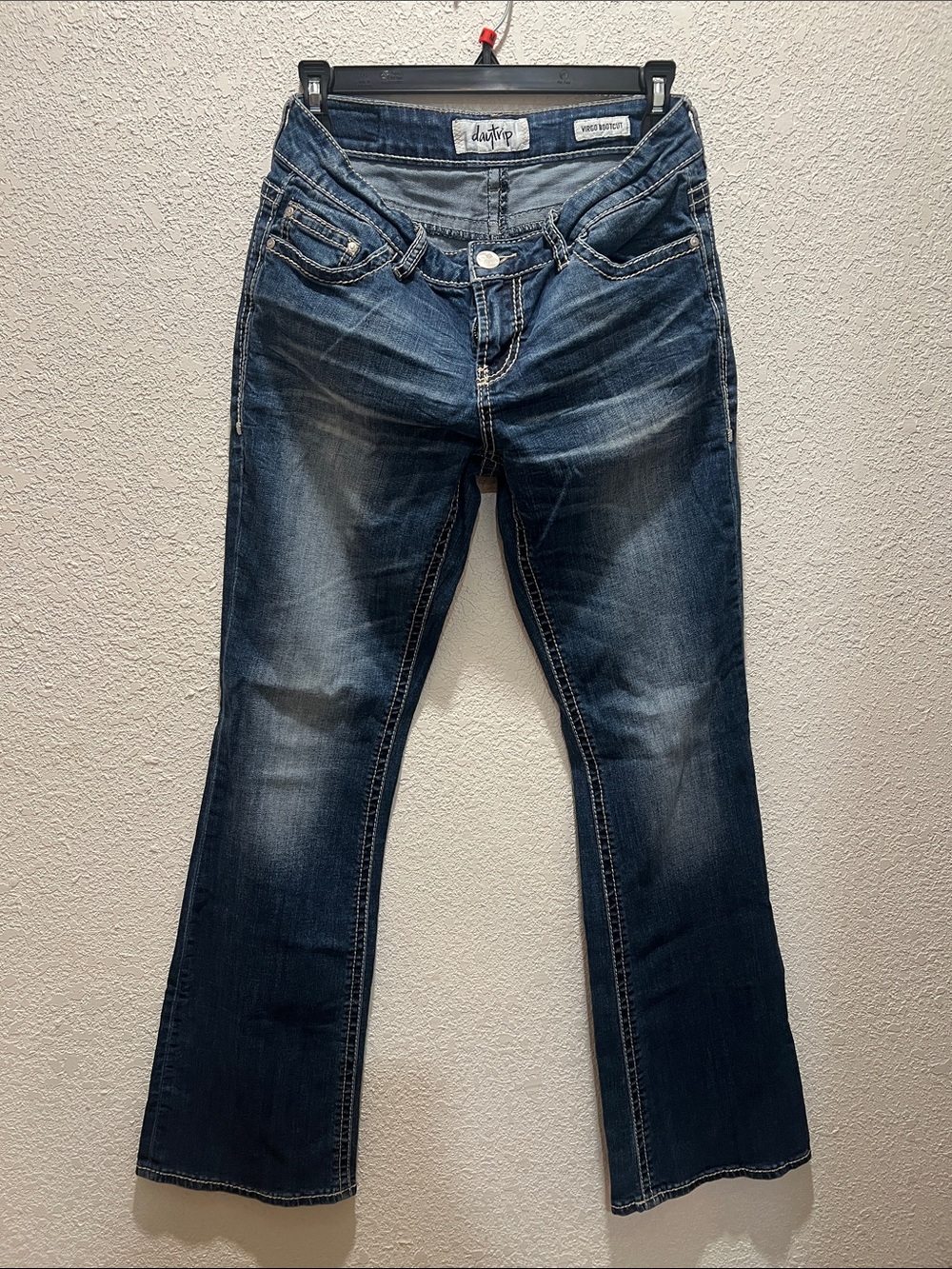 Daytrip Indigo Flare Jeans with Whiskered Fade